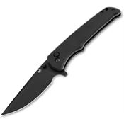 Boker Magnum M01BM0004 Blackjay Black Button Lock Knife Black G10 Handles