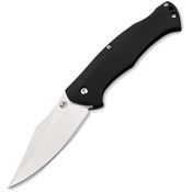 Boker Magnum M01RY007 Echidna Satin Clip Point Lockback Knife Black Nylon Handles