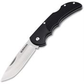 Boker Magnum M01RY806 HL Single Satin Drop Point Lockback Knife Black TPR Handles