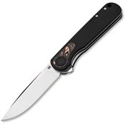 Boker Magnum M01SC088 Braddock Satin Linerlock Knife Black G10/Copper Foil Carbon Fiber Handles