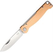 Boker Plus P01BO852 Antliae Satin Linerlock Knife Copper Handles