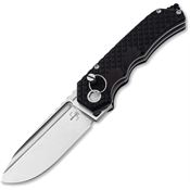 Boker Plus P01BO914 Hermod Stonewash D2 Carbon Steel Linerlock Knife Black G10 Handles