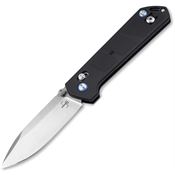 Boker Plus P01BP0009 Kihon DC 2.0 Satin D2 Drop Point Crossbar Lock Knife Black GFN Handles