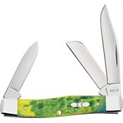 Case XX 27862 Medium Stockman Knife Green Apple Jigged Bone Handles