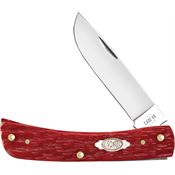 Case XX 31945 Sod Buster Jr Carbon Steel Knife Dark Red Bone Handles