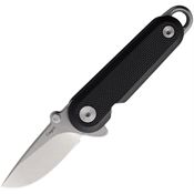 Craighill SPLBK Lark Stonewash Drop Point Linerlock Knife G10 Black Handles