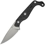 Civivi 220271 SOKN Stonewash Drop Point Fixed Blade Knife Black G10 Handles