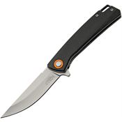 Rite Edge 4010BK Satin D2 Carbon Steel Linerlock Knife Black Micarta Handles