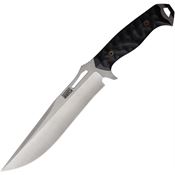 Dawson 48904 Seraphim SP Satin MagnaCut Bowie Fixed Blade Knife Black G10 Handles