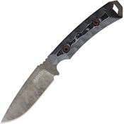 Dawson 47803 Contractor Monsoon MagnaCut Fixed Blade Knife Black/White G10 Handles