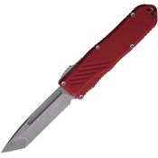 Guardian Tactical 94521 Auto Recon 035 Stonewash MagnaCut Tanto OTF Knife Red Handles