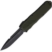 Guardian Tactical 98611 Auto Recon 035 Black Stonewash MagnaCut Spear Point OTF Knife OD Green Handles