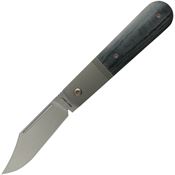 Jack Wolf 54246 Primo Jack Satin Clip Point Bolster Lock Knife Black Micarta Handles