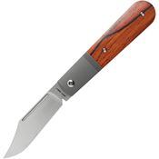 Jack Wolf 54249 Primo Jack Satin Clip Point Bolster Lock Knife Rosewood Handles