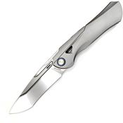 Ketuo M029 Illusion Satin Drop Point Framelock Knife Gray Handles