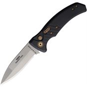 Knives Of Alaska 00957FG Auto Eagle Bead Blast MagnaCut Button Lock Knife Black G10 Handles