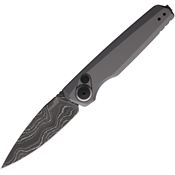 Kershaw 7551DAM Auto Launch 18 Damascus Button Lock Knife Gray Handles