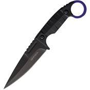 Miscellaneous 4611 Black Fixed Blade Knife Black Nylon Handles