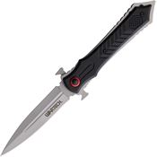 Miscellaneous 4619 Assist Open Bead Blast Spear Point Linerlock Knife Black Nylon Handles