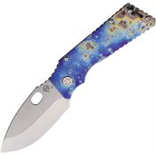Medford 0144TQ03TM TFF-1 Tumbled Drop Point Framelock Knife Solar Flare Handles