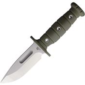Medford 2173TQ10KO Luke Airman Tumbled Drop Point Fixed Blade Knife OD Green Handles