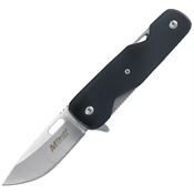 MTech A2008SB Assist Open Satin Linerlock Knife Black Wood Handles