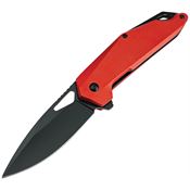 MTech A2038RD Assist Open Black Linerlock Knife Red Handles