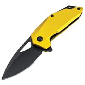 MTech A2040YL Assist Open Black Linerlock Knife Yellow Handles