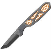 Outdoor Edge APX255C Razor APX 2.5 Black Drop Point Fixed Blade Knife Gray Handles