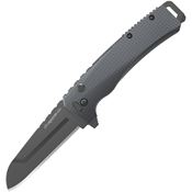 Outdoor Edge XDS330AC Razor XD3 Button Lock Knife Gray Aluminum Handles