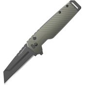 Outdoor Edge XDS430AC Razor XD4 Button Lock Knife Green Aluminum Handles