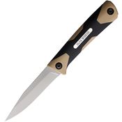 Olfa Works BCK1SB Sanga Bushcraft Satin Fixed Blade Knife Tan Handles