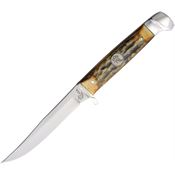 Queen GSH63 Small Hunter Fixed Blade Knife Stag Handles