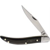 Rough Rider 2565 Bearhead Toothpick Knife Black Smooth Handles