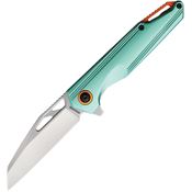 Rough Rider 2639 Miami Fast Satin D2 Carbon Steel Linerlock Knife Teal Handles
