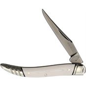 Rough Rider 2668 Tuxedo Small Toothpick Knife White Micarta Handles