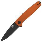 SOG 11150543 Twitch III Assist Open Black Drop Point Linerlock Knife Orange Handles