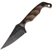 Stroup MINI1FDEG10 Mini Mod 1 Carbon Steel Fixed Blade Knife Flat Dark Earth G10 Handles