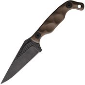 Stroup MINIFDEG10 Mini Carbon Steel Fixed Blade Knife Flat Dark Earth G10 Handles