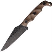 Stroup TU2FDEG10 TU2 Carbon Steel Fixed Blade Knife Flat Dark Earth G10 Handles