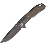 Smith & Wesson 609W Black Stonewash Drop Point Framelock Knife Black Stonewash Handles