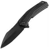 Tac Force 2018BK Assist Open Black Linerlock Knife Black Aluminum Handles