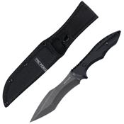 Tac Force FIX120BK Black Stonewash Fixed Blade Knife Black G10 Handles