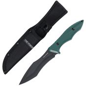 Tac Force FIX120GN Black Fixed Blade Knife Green G10 Handles