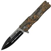 Miscellaneous 0513CM Trump Assist Open Linerlock Knife Camo Handles