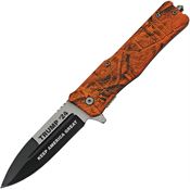 Miscellaneous 0513OC Trump Assist Open Linerlock Knife Orange Camo Handles