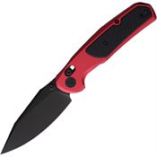 Trivisa JM01RA14 Hornet Black Stonewash Drop Point Axis Lock Knife Red/Black Handles