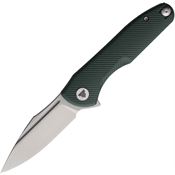 Trivisa TY23GG14 Antliae Stonewash Linerlock Knife Green G10 Handles