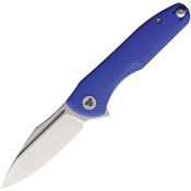 Trivisa TY23LG14 Antliae Satin Linerlock Knife Blue G10 Handles