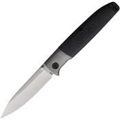 Walther 50860 EDK2 Satin Spear Point Folding Knife Black Nylon Handles
